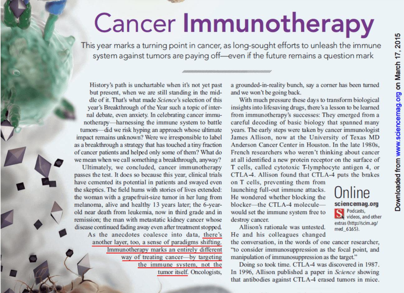 Cancer Immunotherapy